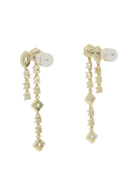 Luv AJ Обици Stellar Bezel Double Studs HOL22-E-SBDS-G Златист - Pepit.bg