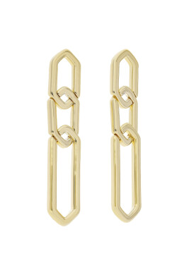 Luv AJ Обици The Slash Chain Studs FW22-E-SCS-G Златист - Pepit.bg