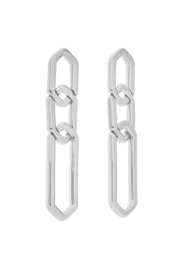 Luv AJ Обици The Slash Chain Studs FW22-E-SCS-S Сребрист - Pepit.bg