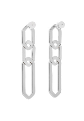 Luv AJ Обици The Slash Chain Studs FW22-E-SCS-S Сребрист - Pepit.bg