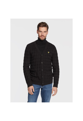 Lyle & Scott Кардиган Argyle KN1703V Черен Regular Fit - Pepit.bg