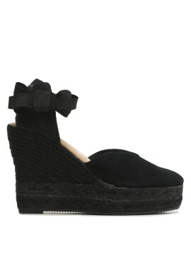 Manebi Еспадрили Heart-Shaped Wedge Espadrilles R 2.2 WH Черен - Pepit.bg