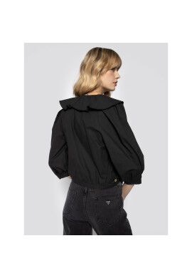 Manila Grace Блуза Con Rouches C141CU Черен Regular Fit - Pepit.bg