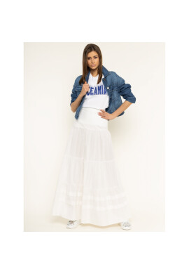 Manila Grace Пола тип трапец Gonna Lunga N139CU Бял Regular Fit - Pepit.bg