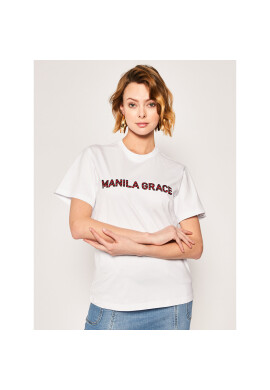 Manila Grace Тишърт T169CU Бял Regular Fit - Pepit.bg