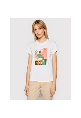 Marella Тишърт Italia 39710312200 Бял Regular Fit - Pepit.bg