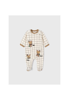 Mayoral 2 чифта бебешки гащеризони със стъпала 2633 Бежов Regular Fit - Pepit.bg