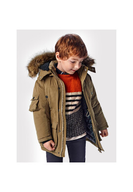 Mayoral Пухено яке 4416 Кафяв Regular Fit - Pepit.bg