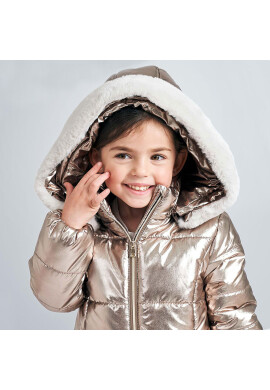 Mayoral Пухено яке 4419 Златист Regular Fit - Pepit.bg