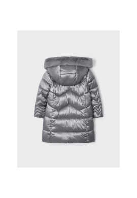 Mayoral Пухено яке 4488 Сив Regular Fit - Pepit.bg