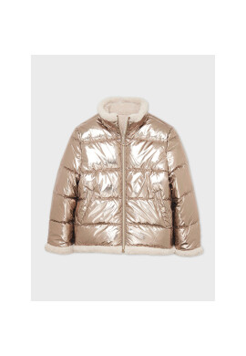Mayoral Пухено яке 7441 Кафяв Regular Fit - Pepit.bg