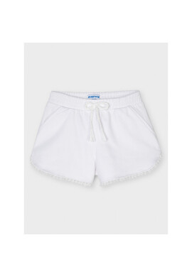 Mayoral Шорти от плат 607 Бял Regular Fit - Pepit.bg