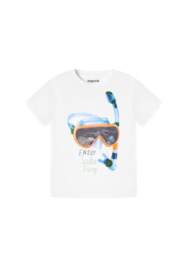 Mayoral Тишърт 3070 Бял Regular Fit - Pepit.bg