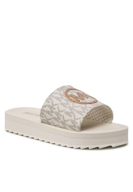 MICHAEL KORS KIDS Чехли Eli Stacked Monogram MK100414 Бежов - Pepit.bg
