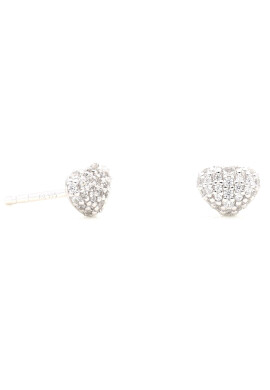 Michael Kors Обици Pave Heart Stud MKC1119AN040 Сребрист - Pepit.bg