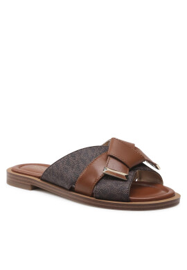 MICHAEL Michael Kors Чехли Addison Flat Sandal 40T1ADFA1B Кафяв - Pepit.bg