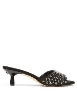 MICHAEL Michael Kors Чехли Amal Kitten Sandal 40F2AMMA2S Черен - Pepit.bg