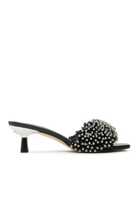 MICHAEL Michael Kors Чехли Amal Kitten Sandal 40S3AMMS1L Черен - Pepit.bg