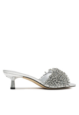 MICHAEL Michael Kors Чехли Amal Kitten Sandal 40S3AMMS1M Сребрист - Pepit.bg