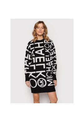 MICHAEL Michael Kors Плетена рокля MH180VT4A7 Черен Relaxed Fit - Pepit.bg