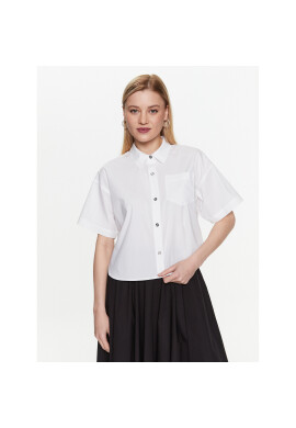 MICHAEL Michael Kors Риза MS340A7F4C Бял Cropped Fit - Pepit.bg