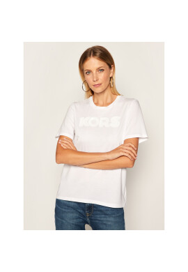MICHAEL Michael Kors Тишърт Sequin-Logo MH95MB897J Бял Regular Fit - Pepit.bg