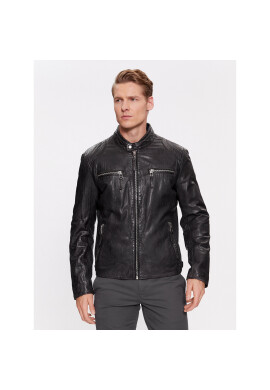 Milestone Кожено яке 331070 60310 Черен Regular Fit - Pepit.bg