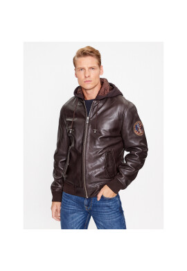 Milestone Кожено яке Msiceman 331092 20865 Кафяв Regular Fit - Pepit.bg