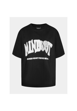 Mindout Тишърт Broken Heart Черен Boxy Fit - Pepit.bg