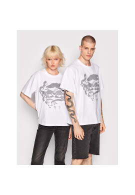 Mindout Тишърт Unisex Rebuild No.3 Бял Oversize - Pepit.bg