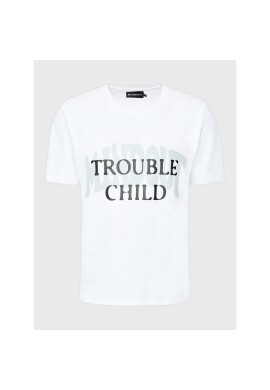 Mindout Тишърт Unisex Trouble Child Бял Oversize - Pepit.bg