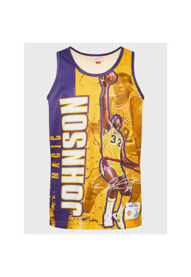 Mitchell & Ness Мъжки топ TNMK5010 Жълт Regular Fit - Pepit.bg