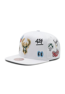 Mitchell & Ness Шапка с козирка HHSS3479 Бял - Pepit.bg