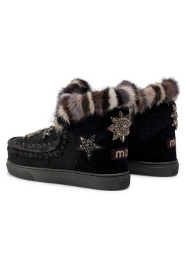Mou Обувки Eskimo Sneaker Star Patch&Mink FW111006A Черен - Pepit.bg