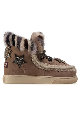 Mou Обувки Eskimo Sneaker Star Patch&Mink FW111006A Кафяв - Pepit.bg