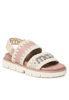 Mou Сандали New Bio Sandal Back Strap SW461001C Бял - Pepit.bg