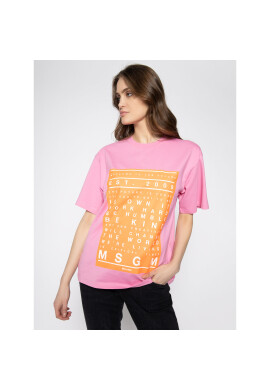 MSGM Тишърт 2841MDM222 207298 12 Розов Regular Fit - Pepit.bg