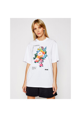 MSGM Тишърт 3041MDM161 217298 Бял Regular Fit - Pepit.bg