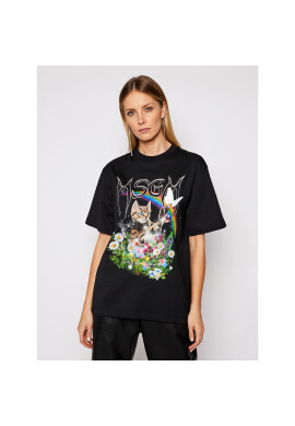MSGM Тишърт 3041MDM164 217298 Черен Regular Fit - Pepit.bg
