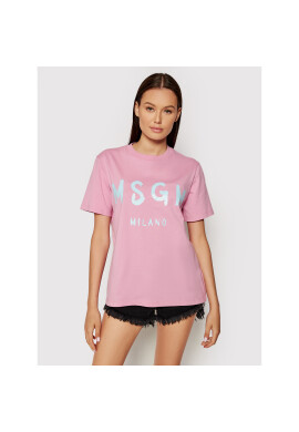 MSGM Тишърт 3141MDM510 217798 Розов Regular Fit - Pepit.bg
