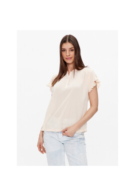 Mustang Блуза Elsa Ruffle 1013365 Бежов Regular Fit - Pepit.bg