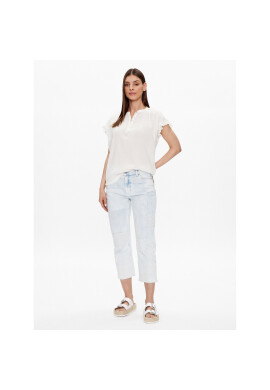 Mustang Блуза Elsa Ruffle 1013365 Бял Regular Fit - Pepit.bg