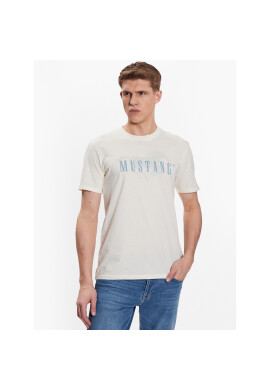 Mustang Тишърт Alex 1013547 Екрю Regular Fit - Pepit.bg