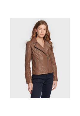 NAF NAF Кожено яке Camily THNL15 Кафяв Regular Fit - Pepit.bg