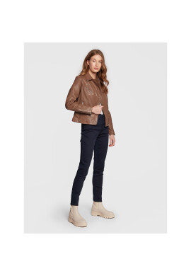 NAF NAF Кожено яке Camily THNL15 Кафяв Regular Fit - Pepit.bg