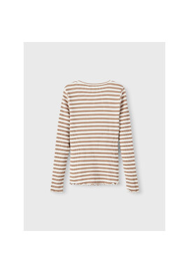 NAME IT Блуза 13206674 Бежов Slim Fit - Pepit.bg