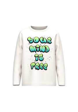 NAME IT Блуза 13218786 Бял Loose Fit - Pepit.bg