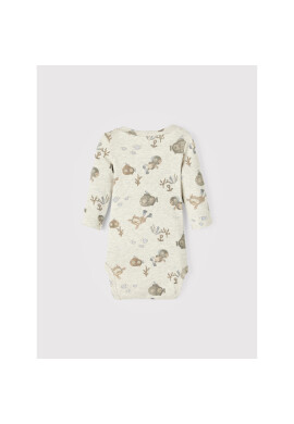 NAME IT Детско боди 13200987 Бежов Regular Fit - Pepit.bg