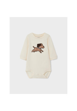 NAME IT Детско боди 13210145 Екрю Regular Fit - Pepit.bg
