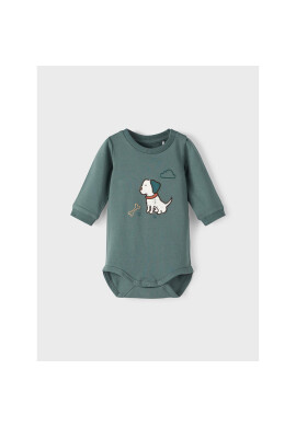NAME IT Детско боди 13210145 Зелен Regular Fit - Pepit.bg